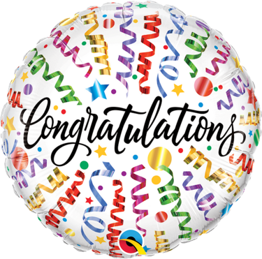 Congratulations Streamers Foil Balloon | Buy Balloons in Dubai UAE | Gifts