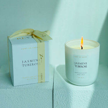 Jasmine Tuberose Candle by Light of Sakina | Buy Candles in Dubai UAE | Gifts