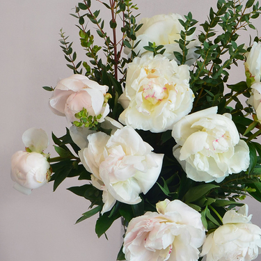 White Waterfall Peony Arrangement | Buy Flowers in Dubai UAE | Flower Bouquet