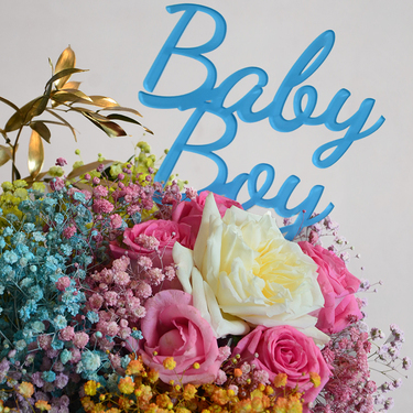 Vivid Youth Box Arrangement - Baby Boy | Buy Flowers in Dubai UAE | Gifts