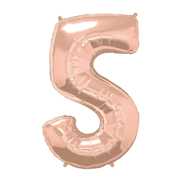 Super Shape Number 5 Rose Gold Foil Balloon | Buy Balloons in Dubai UAE | Gifts