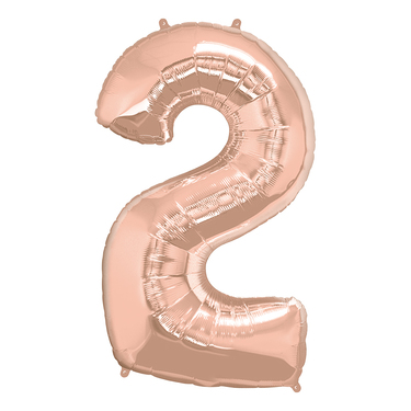 Super Shape Number 2 Rose Gold Foil Balloon | Buy Balloons in Dubai UAE | Gifts