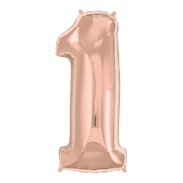 Super Shape Number 1 Rose Gold Foil Balloon | Buy Balloons in Dubai UAE | Gifts