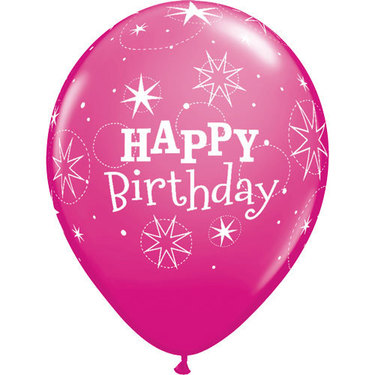 Happy Birthday Rubber Balloon Pink | Buy Balloons in Dubai UAE | Gifts