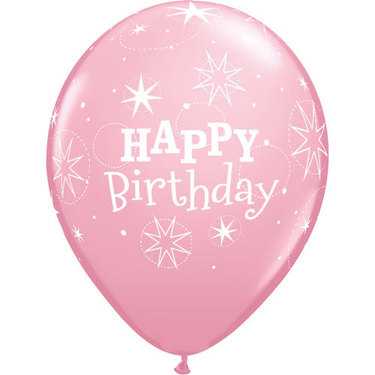 Happy Birthday Rubber Balloon Light Pink | Buy Balloons in Dubai UAE | Gifts