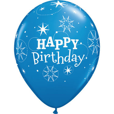 Happy Birthday Rubber Balloon Blue 2 | Buy Balloons in Dubai UAE | Gifts