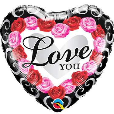 Love You Red Rose Frame | Buy Balloons in Dubai UAE | Gifts
