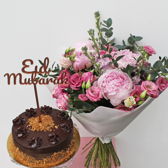 Shades Of Pink Eid Cake Package | Buy Flowers in Dubai UAE | Gifts