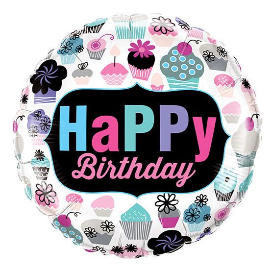 Birthday Cupcakes Emblem Foil Balloon | Buy Balloons in Dubai UAE | Gifts