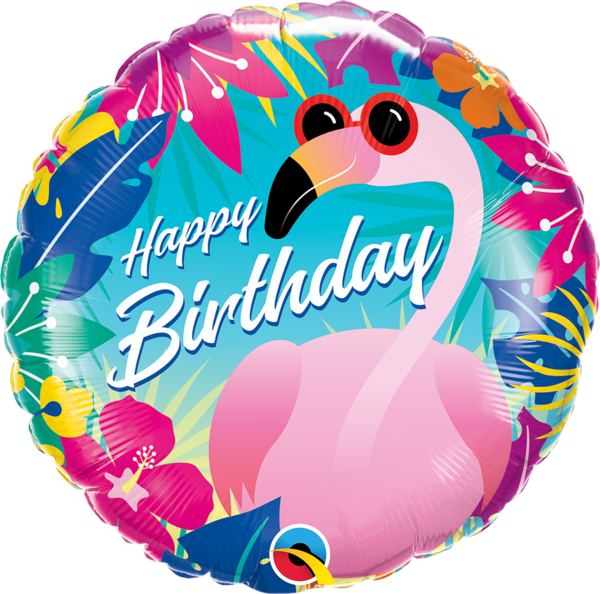 Birthday Tropical Flamingo Foil Balloon | Buy Balloons in Dubai UAE | Gifts
