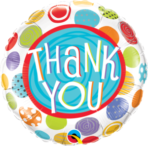 Thank You Patterned Dots Foil Balloon | Buy Balloons in Dubai UAE | Gifts