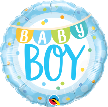 Baby Boy Banner & Dots Foil Balloon | Buy Balloons in Dubai UAE | Gifts