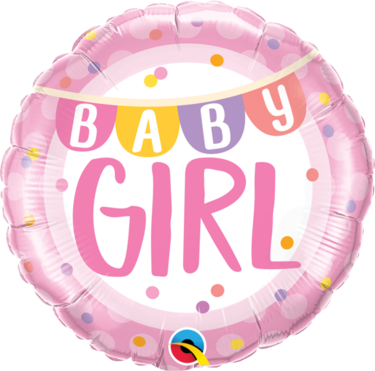 Baby Girl Banner & Dots Foil Balloon | Buy Balloons in Dubai UAE | Gifts