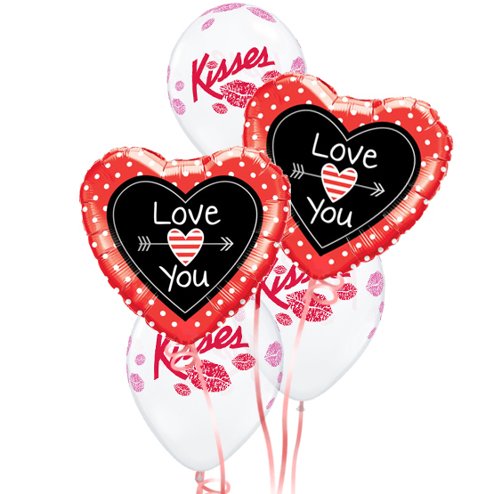 Love and Kisses Polka Dot Balloon Bouquet Buy Balloons