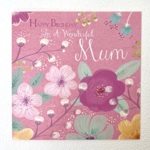 Happy Birthday to Mum Floral Premium Card | Buy Birthday Cards in Dubai UAE | Gifts