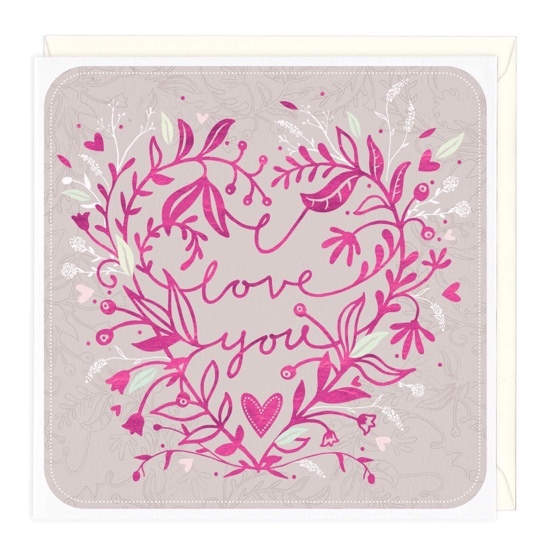 Love you Floral Premium Card | Buy Birthday Cards in Dubai UAE | Gifts