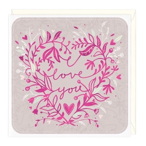 Love you Floral Premium Card | Buy Birthday Cards in Dubai UAE | Gifts
