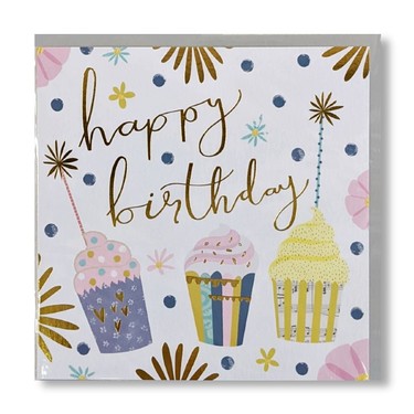 Happy Birthday Cupcakes Premium Card | Buy Birthday Cards in Dubai UAE | Gifts